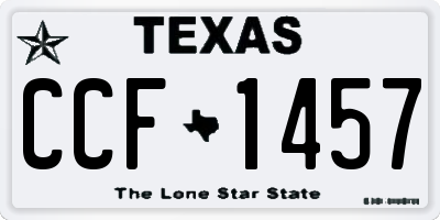 TX license plate CCF1457