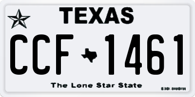TX license plate CCF1461