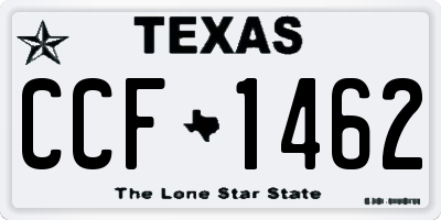 TX license plate CCF1462