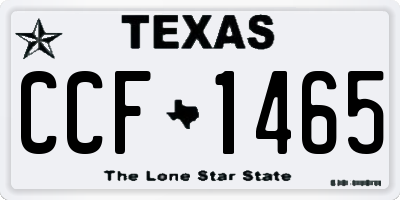 TX license plate CCF1465
