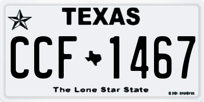 TX license plate CCF1467