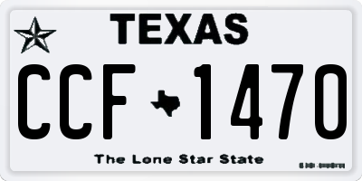 TX license plate CCF1470