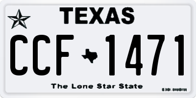 TX license plate CCF1471