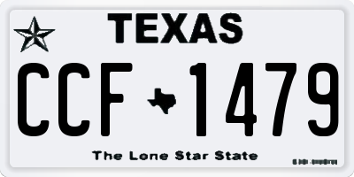TX license plate CCF1479