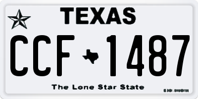 TX license plate CCF1487