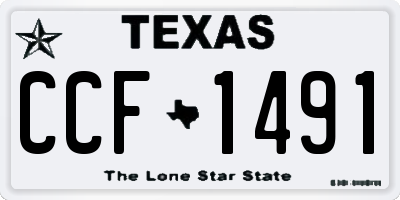 TX license plate CCF1491