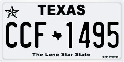 TX license plate CCF1495