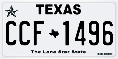 TX license plate CCF1496