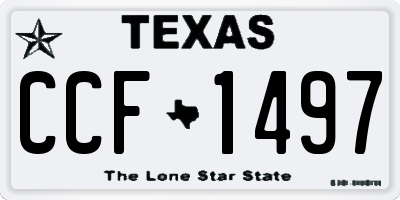 TX license plate CCF1497