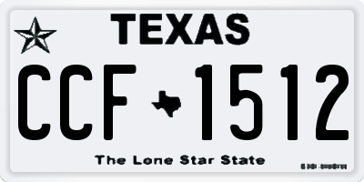 TX license plate CCF1512