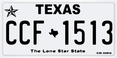 TX license plate CCF1513