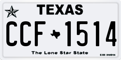 TX license plate CCF1514