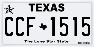 TX license plate CCF1515