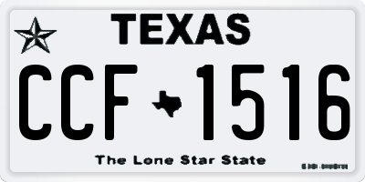 TX license plate CCF1516