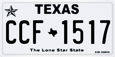 TX license plate CCF1517