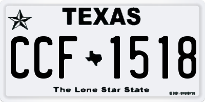 TX license plate CCF1518
