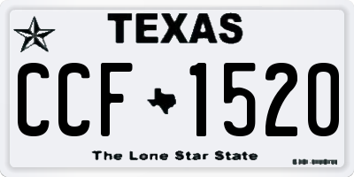 TX license plate CCF1520
