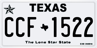 TX license plate CCF1522