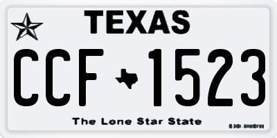 TX license plate CCF1523