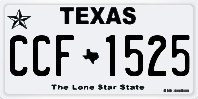 TX license plate CCF1525