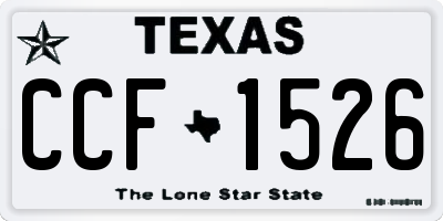TX license plate CCF1526