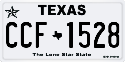TX license plate CCF1528
