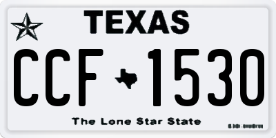 TX license plate CCF1530