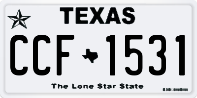 TX license plate CCF1531