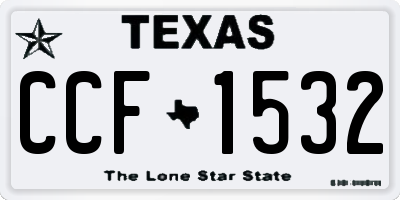 TX license plate CCF1532