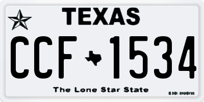 TX license plate CCF1534