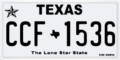 TX license plate CCF1536