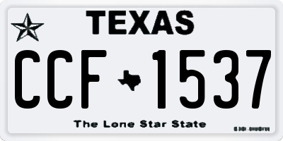 TX license plate CCF1537