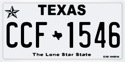 TX license plate CCF1546