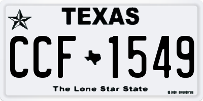 TX license plate CCF1549