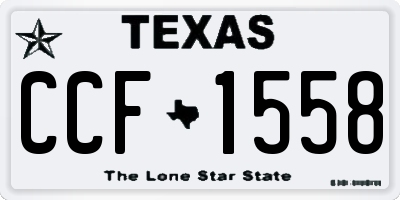 TX license plate CCF1558