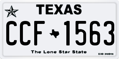 TX license plate CCF1563