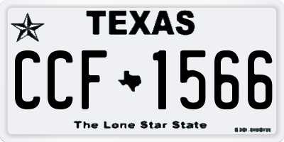 TX license plate CCF1566