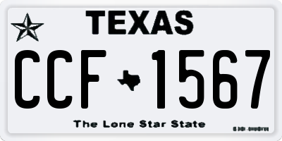 TX license plate CCF1567