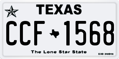 TX license plate CCF1568