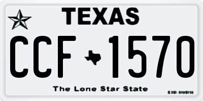 TX license plate CCF1570