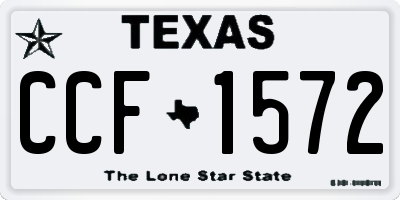 TX license plate CCF1572