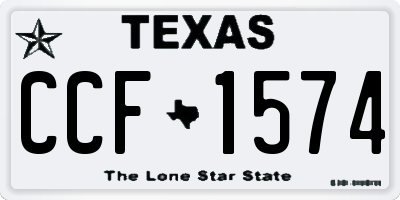 TX license plate CCF1574