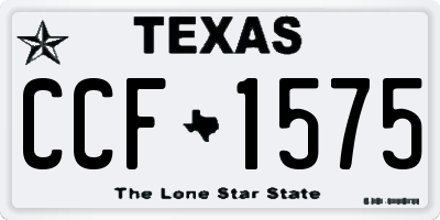 TX license plate CCF1575