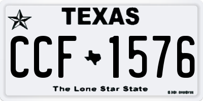 TX license plate CCF1576