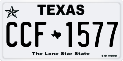 TX license plate CCF1577