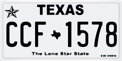 TX license plate CCF1578