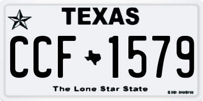 TX license plate CCF1579
