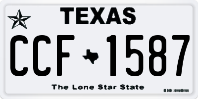 TX license plate CCF1587