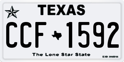 TX license plate CCF1592