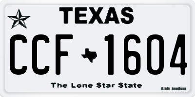 TX license plate CCF1604